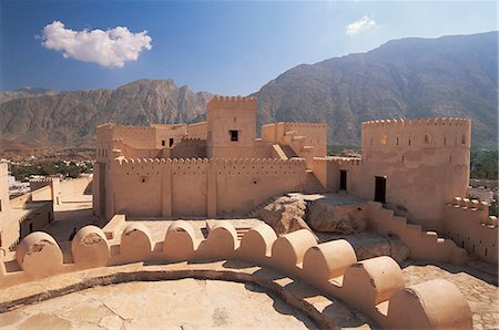 Fort Nakhl, Batinah Région Ouest Hadjar, Oman, Moyen-Orient Photographie de stock - Rights-Managed, Code: 841-03064485