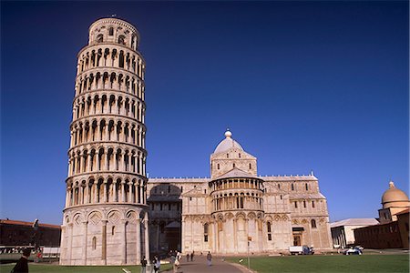 Leaning Tower (Torre Pendente) dating from between the 12 and 14th centuries, and Duomo dating from the 11th century, Campo dei Miracoli, UNESCO World Heritage Site, Pisa, Tuscany, Italy, Europe Stock Photo - Rights-Managed, Code: 841-03064513