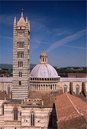 simsearch:841-03062004,k - Duomo datant entre le XII et le XIVe siècle et XIVe siècle campanile, Sienne, UNESCO World Heritage Site, Toscane, Italie, Europe Photographie de stock - Rights-Managed, Code: 841-03064523
