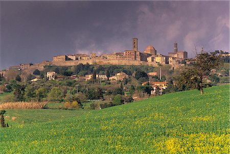 The medieval and Etruscan city of Volterra after a storm, Tuscany, Italy, Europe Stock Photo - Rights-Managed, Code: 841-03064546