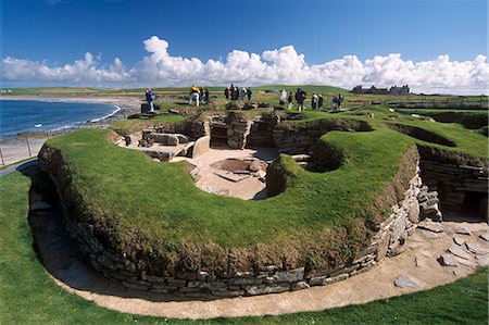 Skara Brae, neolithic village dating from between 3200 and 2200 BC, UNESCO World Heritage Site, Mainland, Orkney Islands, Scotland, United Kingdom, Europe Stock Photo - Rights-Managed, Code: 841-03064654