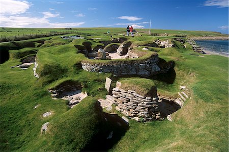 Skara Brae, neolithic village dating from between 3200 and 2200 BC, UNESCO World Heritage Site, Mainland, Orkney Islands, Scotland, United Kingdom, Europe Stock Photo - Rights-Managed, Code: 841-03064656