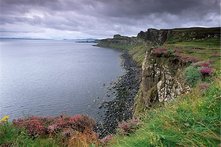 simsearch:841-03064634,k - Falaises basaltiques qui domine son Raasay, côte de Skye, Trotternish, Isle of Skye, Hébrides intérieures en Écosse, Royaume-Uni, Europe Photographie de stock - Rights-Managed, Code: 841-03064690
