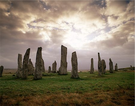 Stone Circle dating from between 3000 and 1500BC, Callanish, Isle of Lewis, Outer Hebrides, Scotland, United Kingdom, Europe Foto de stock - Con derechos protegidos, Código: 841-03064752