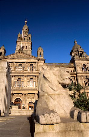 simsearch:841-06445689,k - George Square and City Chambers dating from 1888, Glasgow, Scotland, United Kingdom, Europe Foto de stock - Con derechos protegidos, Código: 841-03064837