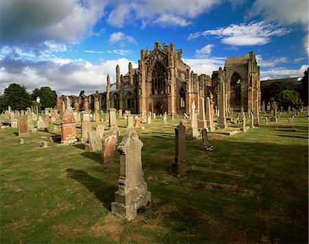 Melrose Abbey, Melrose, Borders, Scotland, United Kingdom, Europe Foto de stock - Con derechos protegidos, Código: 841-03064838