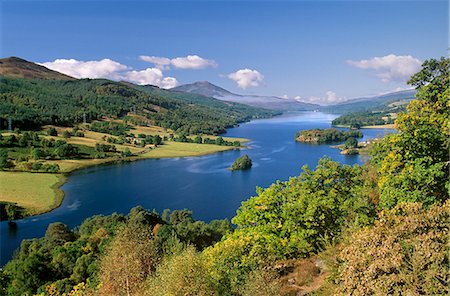 perth and kinross - Queen's View, famous viewpoint over Loch Tummel, near Pitlochry, Perth and Kinross, Scotland, United Kingdom, Europe Foto de stock - Direito Controlado, Número: 841-03064851