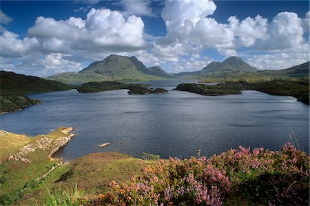 simsearch:841-03064742,k - Loch Sionascaig, Mor de Cul sur la gauche et Cul Beag sur la droite, la réserve naturelle de Inverpolly, Sutherland, région des Highlands, Ecosse, Royaume-Uni, Europe Photographie de stock - Rights-Managed, Code: 841-03064869