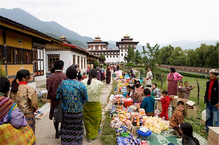 Market during Buddhist festival (Tsechu), Thimphu, Bhutan, Asia Stock Photo - Rights-Managed, Code: 841-03065046