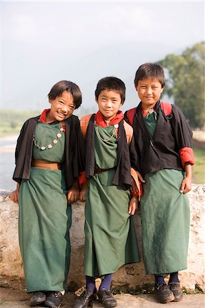Schoolgirls, Punakha, Bhutan, Asia Stock Photo - Rights-Managed, Code: 841-03065095