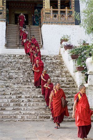 punakha dzong - Bouddhiste moines, Punakha Dzong, Punakha, Bhoutan, Asie Photographie de stock - Rights-Managed, Code: 841-03065100