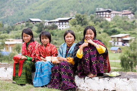 Bhutanese girls, Thimphu, Bhutan, Asia Stock Photo - Rights-Managed, Code: 841-03065208