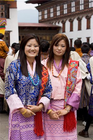 Bhutanese women, Trashi Chhoe Dzong, Thimphu, Bhutan, Asia Stock Photo - Rights-Managed, Code: 841-03065202