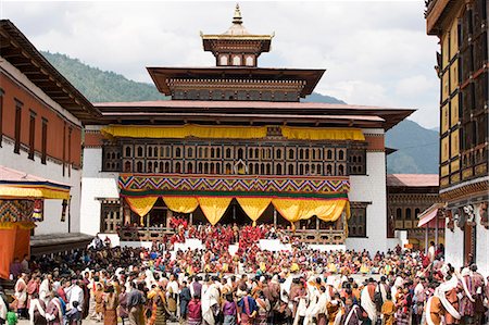 simsearch:841-05845837,k - Buddhist festival (Tsechu), Trashi Chhoe Dzong, Thimphu, Bhutan, Asia Foto de stock - Con derechos protegidos, Código: 841-03065225