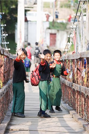 School girls, Punakha, Bhutan, Asia Stock Photo - Rights-Managed, Code: 841-03065230