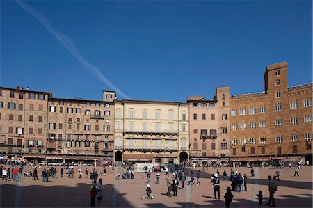 piazza del campo - Piazza del Campo, UNESCO World Heritage Site, Siena, Tuscany, Italy, Europe Foto de stock - Con derechos protegidos, Código: 841-03065392