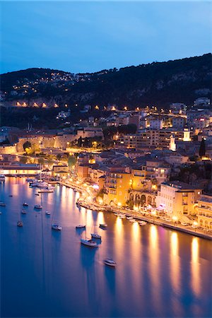 provence night - Villefranche sur Mer, Alpes Maritimes, Provence, Cote d'Azur, French Riviera, France, Mediterranean, Europe Stock Photo - Rights-Managed, Code: 841-03065435