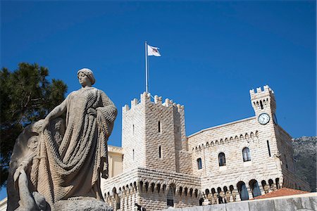 The Royal Palace, Monaco, Cote d'Azur, Europe Foto de stock - Con derechos protegidos, Código: 841-03065458