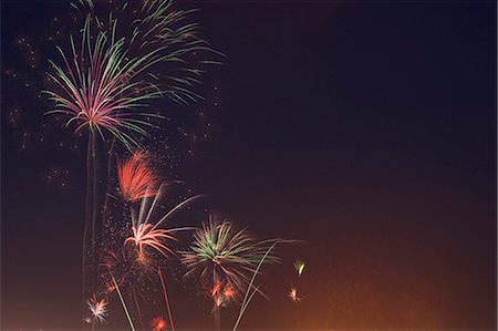 Fireworks celebrating the 4th of July, Miami, Florida, United States of America, North America Foto de stock - Con derechos protegidos, Código: 841-03065549