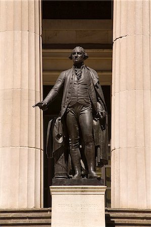 Statue de George Washington au Federal Hall, Lower Manhattan, New York City, New York, États-Unis d'Amérique, l'Amérique du Nord Photographie de stock - Rights-Managed, Code: 841-03065637