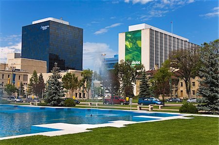Pool in the Legislative grounds, Winnipeg, Manitoba, Canada, North America Foto de stock - Con derechos protegidos, Código: 841-03065659