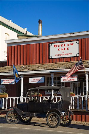 Outlaw Cafe, Historic Virginia City, Bozeman Region, Montana, United States of America, North America Foto de stock - Con derechos protegidos, Código: 841-03065719