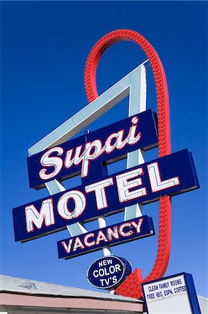 Supai Motel, Seligman, Arizona, United States of America, North America Stock Photo - Rights-Managed, Code: 841-03065820