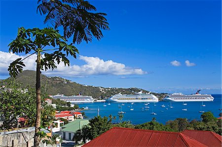 st thomas harbor - City of Charlotte Amalie, St. Thomas Island, U.S. Virgin Islands, West Indies, Caribbean, Central America Stock Photo - Rights-Managed, Code: 841-03065838
