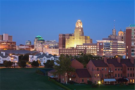 Buffalo City skyline, New York State, United States of America, North America Foto de stock - Con derechos protegidos, Código: 841-03065855