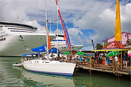 st john's - Cruise ships, Heritage Quay, St. Johns, Antigua Island, Antigua and Barbuda, Leeward Islands, Lesser Antilles, West Indies, Caribbean, Central America Foto de stock - Con derechos protegidos, Código: 841-03065984