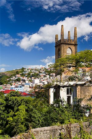 simsearch:841-03066028,k - St. Andrews Presbyterian Kirk (church), St. George's, Grenada, Windward Islands, Lesser Antilles, West Indies, Caribbean, Central America Foto de stock - Direito Controlado, Número: 841-03066092