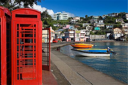 Phone box in Carenage Harbour, St. George's, Grenada, Windward Islands, Lesser Antilles, West Indies, Caribbean, Central America Stock Photo - Rights-Managed, Code: 841-03066109