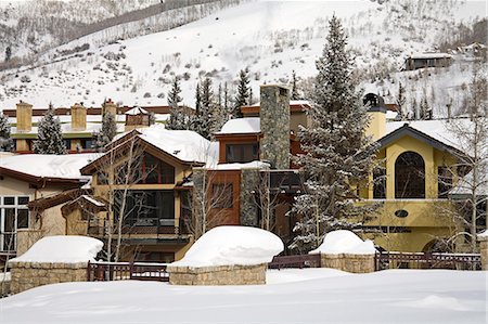 Accommodation, Vail Ski Resort, Rocky Mountains, Colorado, United States of America, North America Stock Photo - Rights-Managed, Code: 841-03066174