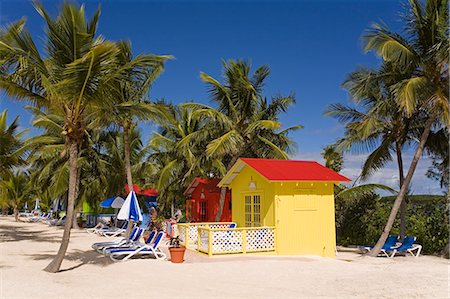 Beach cabana, Princess Cays, Eleuthera Island, Bahamas, West Indies, Central America Foto de stock - Con derechos protegidos, Código: 841-03066260