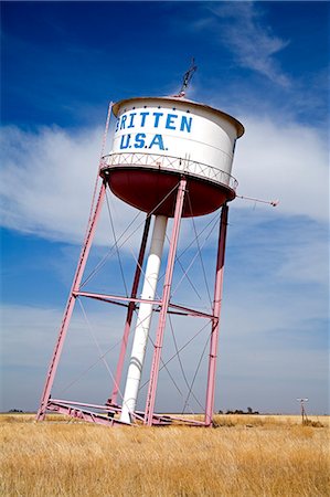 Leaning Tower of Texas, Historic Route 66 landmark, Groom, Texas, United States of America, North America Foto de stock - Direito Controlado, Número: 841-03066301
