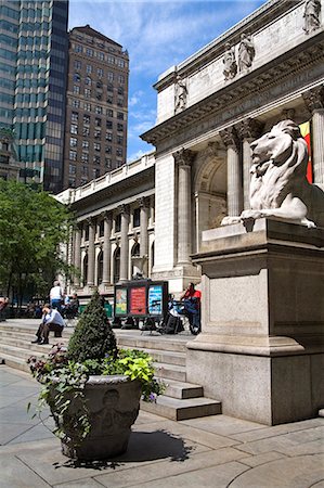 simsearch:841-02924821,k - New York Public Library, Midtown Manhattan, New York City, New York, United States of America, North America Foto de stock - Direito Controlado, Número: 841-03066332