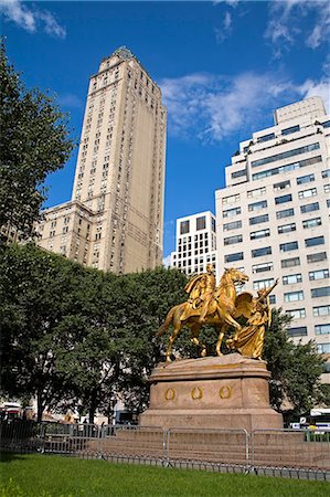 simsearch:841-03066338,k - General William Tecumseh Sherman statue, Grand Army Plaza, Central Park, New York City, New York, United States of America, North America Stock Photo - Rights-Managed, Code: 841-03066353