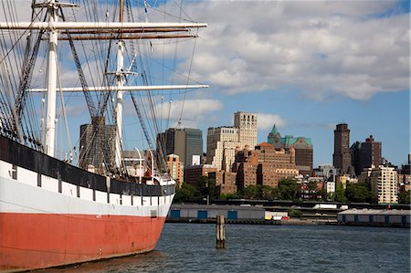 simsearch:841-03066396,k - Historic Sailing Ship, South Street Seaport Museum, Lower Manhattan, New York City, New York, United States of America, North America Foto de stock - Con derechos protegidos, Código: 841-03066371