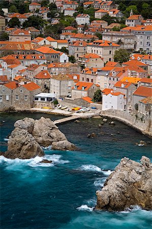 simsearch:841-06031177,k - Red tiled roofs, Dubrovnik, Dalmatia, Croatia, Europe Fotografie stock - Rights-Managed, Codice: 841-03066444