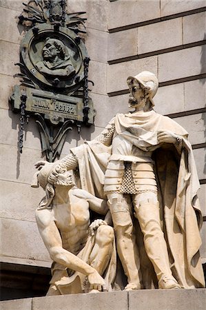 Columbus Monument detail, Las Ramblas, Barcelona, Catalonia, Spain, Europe Foto de stock - Direito Controlado, Número: 841-03066508