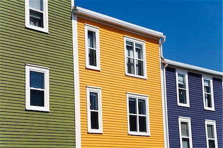 Maisons colorées en Amérique du Nord de Saint-Jean ville, Terre-Neuve, Canada, Photographie de stock - Rights-Managed, Code: 841-03066588