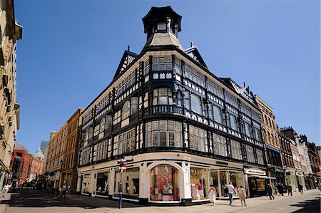 simsearch:841-03869759,k - Timbered buiding, King Street, Manchester, England, United Kingdom, Europe Fotografie stock - Rights-Managed, Codice: 841-03066895