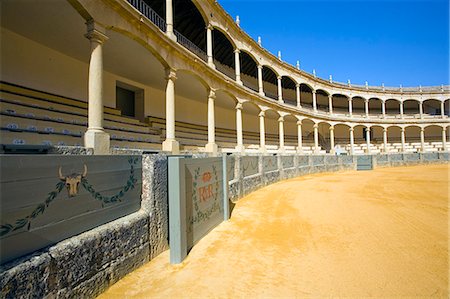 plaza de toros andalucia - Plaza de Toros, Ronda, one of the white villages, Malaga province, Andalucia, Spain, Europe Stock Photo - Rights-Managed, Code: 841-03067052