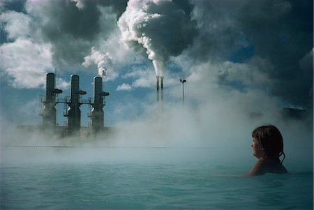 Se baigner à Blue Lagoon, Svartsenga Geothermal Plant, en Islande, les régions polaires Photographie de stock - Rights-Managed, Code: 841-03067251