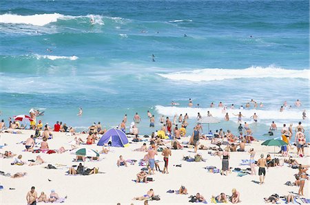 sunbathing crowd - The beach at Tamarama, south of Bondi in the eastern suburbs, Sydney, New South Wales, Australia, Pacific Stock Photo - Rights-Managed, Code: 841-03067386