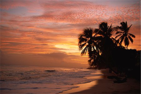 Sunset over Worthing Beach, Christ Church, Barbados, West Indies, Caribbean, Central America Stock Photo - Rights-Managed, Code: 841-03067531