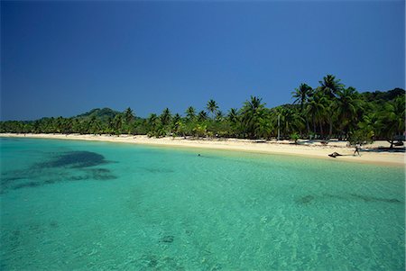 roatan - West Bay, at western tip of Roatan, largest of the Bay Islands, Honduras, Caribbean, Central America Foto de stock - Direito Controlado, Número: 841-03067555