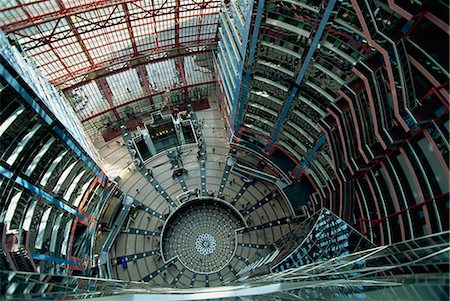 Unten mit Blick auf das Atrium des Staates Illinois Gebäudes LaSalle Street, Downtown Chicago, Illinois, Vereinigte Staaten von Amerika, Nordamerika Stockbilder - Lizenzpflichtiges, Bildnummer: 841-03067609