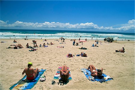 simsearch:841-03067702,k - The beach at Surfers Paradise, Gold Coast, Queensland, Australia, Pacific Foto de stock - Direito Controlado, Número: 841-03067702