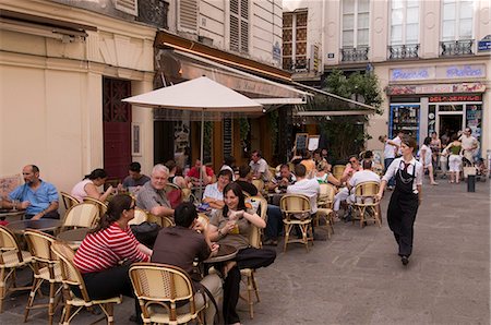 quartiere latino - Bistrot, Rue Saint-Severin, Quartier Latin, Paris, France, Europe Fotografie stock - Rights-Managed, Codice: 841-03060331